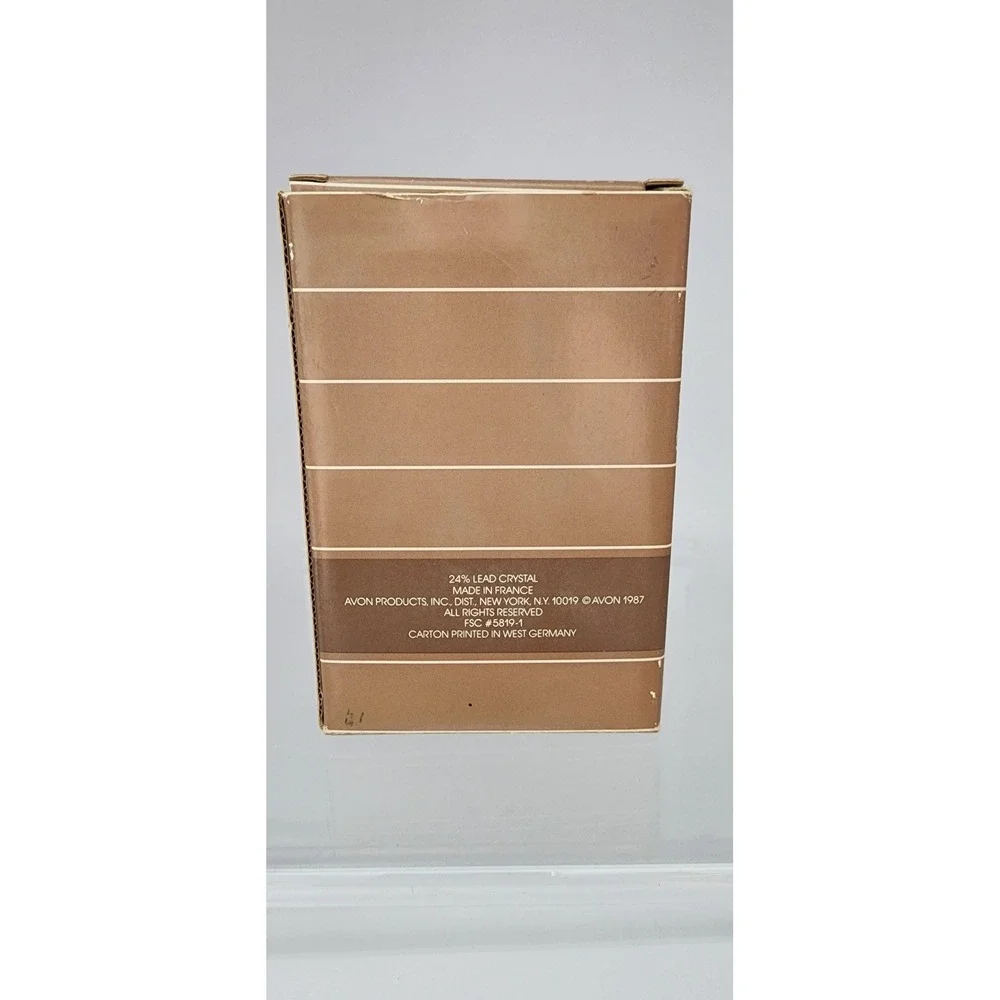 Avon Crystal Bud Vase Clear 24% Lead Crystal France Boxed 5
